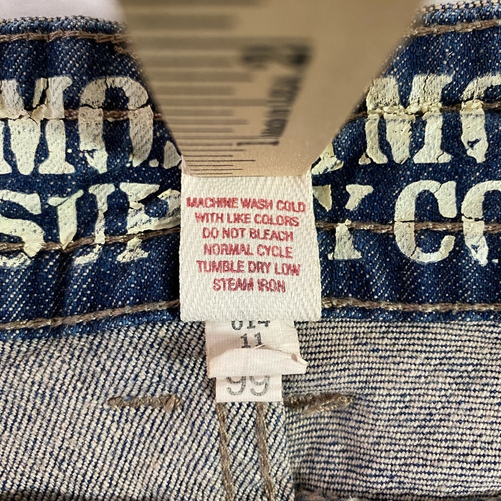 Mossimo Supply Co. Vintage Flare Wide Leg Jeans Floral Pocket Lining Size 17 - Picture 7 of 12